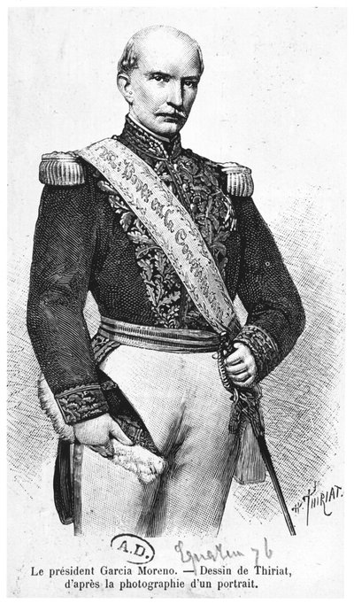 Gabriel Garcia Moreno, President of Ecuador by Henri Thiriat